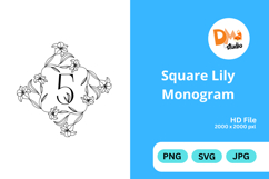 Square Lily Monogram Product Image 1