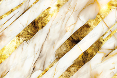 Gold and White Marble Diagonal Stripes Background Product Image 1