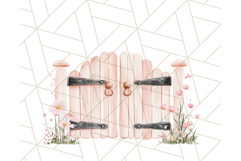 Pastel Pink Fairy Garden Clipart, Enchanted Cottagecore Png Product Image 5