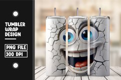 Funny cartoon emoji Tumbler Wrap Sublimation Product Image 1
