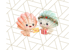 3D Under the Sea Christmas Clipart, Ocean Christmas PNG Product Image 5
