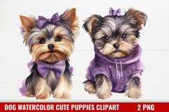 Watercolor Cute Puppies Clipart, Christmas Dog Art Product Image 1
