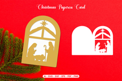 Christmas Card Paper cut SVG - Christmas Papercut Product Image 1
