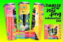 Feline Elegance Sublimation Wrap 20oz Tumbler Product Image 1