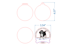 Dog Medal Beagle SVG laser cut files for Glowforge Product Image 4