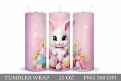 Cute Bunny Tumbler. Bunny Easter Tumbler Design Product Image 1