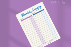 Grocery Planner Template | Printable Canva Grocery List Product Image 4
