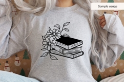 Books And Flowers SVG Product Image 5