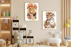 Floral Animals Mom and Baby Wall Art Clipart Product Image 9
