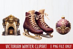 Victorian Winter Clipart Sublimation, Victorian Sublimation Product Image 1