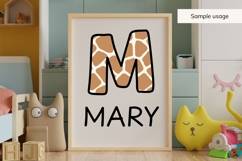 Giraffe Print Alphabet SVG | Animal Letters Product Image 5