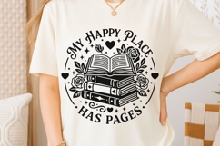 My Happy Place Has Pages Svg, Book Lover Svg, Book Worm Svg. Product Image 6