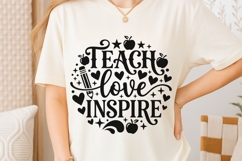 Teach Love Inspire Svg, Back To School Svg, Appreciation Svg Product Image 6