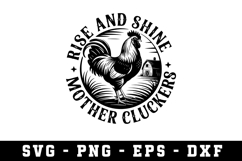 Rise And Shine Chicken Svg |Farming SVG Cut files | Cricut Product Image 1