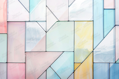 Soft Pastel Geometric Stained Glass Background Product Image 1