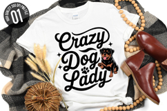 Crazy Dog Lady SVG - Dog t-shirt Design Product Image 1
