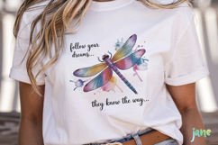 Inspirational Quotes Dragonfly PNG Product Image 2