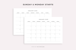 2026 Monthly Calendar Landscape, Printable, A4/Letter Size Product Image 5