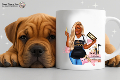 Blonde Black Lash Artist Woman PNG Boss Babe Beauty Design Product Image 5