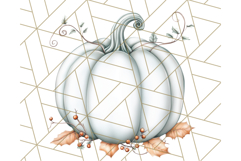 Fall Pumpkin Clipart PNG, Autumn Pumpkins, Jewel Tones Png Product Image 5