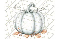 Fall Pumpkin Clipart PNG, Autumn Pumpkins, Jewel Tones Png Product Image 5