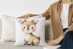 Cute Woodland Animals Watercolor Clipart Product Image 5