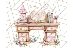 Bookish Fairy PNG Clipart, Whimsical Reading Elements Png Product Image 5