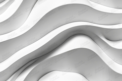 Minimalist White 3D Fluid Waves Background Product Image 1