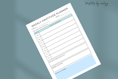 Weekly Gratitude Planner Template Mindful Reflection journal Product Image 5