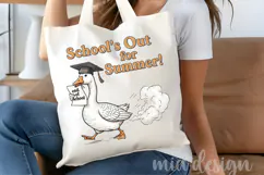 School's Out For Summer PNG, Funny Goose Graduation Design Product Image 4