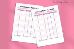 Cute Assignment Planner | Editable Canva Template Student Product Image 2