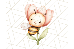 Adorable Bee Clipart PNG, Kawaii Bumblebee Illustrations Product Image 5