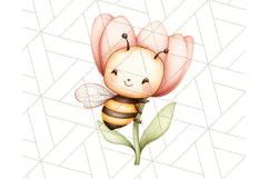Adorable Bee Clipart PNG, Kawaii Bumblebee Illustrations Product Image 5