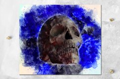 Skull &amp; flowers | Skinny tumbler Gothic sublimation design Product Image 5