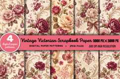 Victorian Scrapbook Paper JPG Product Image 1