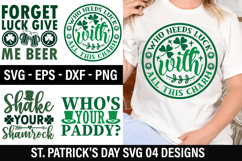 St. Patrick&#039;s Day SVG Design - Forget Luck Give Me Beer Product Image 1