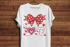 Valentine LOVE Bow Sublimation PNG Product Image 4