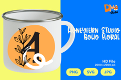 Honeyfern Studio Boho Floral Monogram Product Image 1