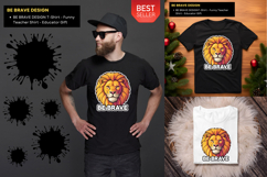 BE BRAVE Teacher Inspiration Design Classroom Motivation tee Product Image 3