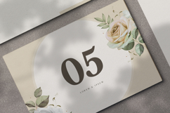 wedding invitation card set with roses flower watercolor Product Image 5