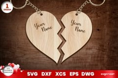 Valentine&#039;s Day Hearts Keychains | Laser Cut | Glowforge Product Image 5