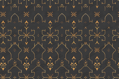 Luxury Gold Damask Motif on Charcoal Background Product Image 1