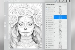 40 Procreate Day of the Dead Stamp Brushes Product Image 3