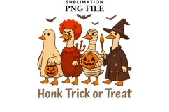 Trick or treat gooses png design for T-shirts Product Image 1