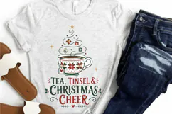 Tea Christmas PNG, Tea Tinsel And Christmas Cheer PNG, Cozy Product Image 2