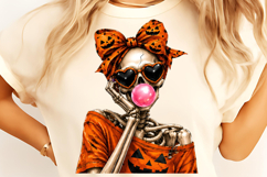 Cute Skeleton Halloween PNG, Funny Halloween Skeleton PNG Product Image 1