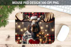 Christmas Reindeer Mouse Pad Sublimation - Animal PNG Design Product Image 1