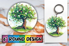 Round Tree Car Coaster Art Product Image 1