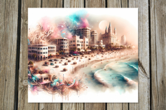 BeachLife | 4 summer Skinny Tumbler Sublimation designs Product Image 5