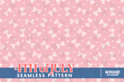 American 4th of July Patriotic Coquette Bow Seamless Pattern Product Image 1